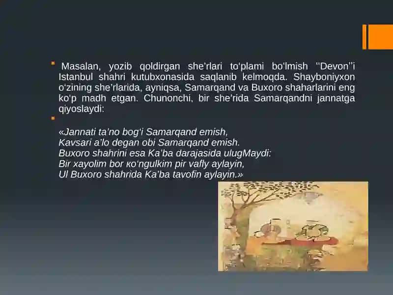 Shayboniylar davrida Madanyat vakillari 3