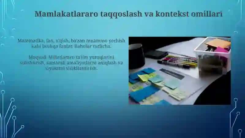 Xalqaro baholash dasturlarining maqsadi va mazmuni 3