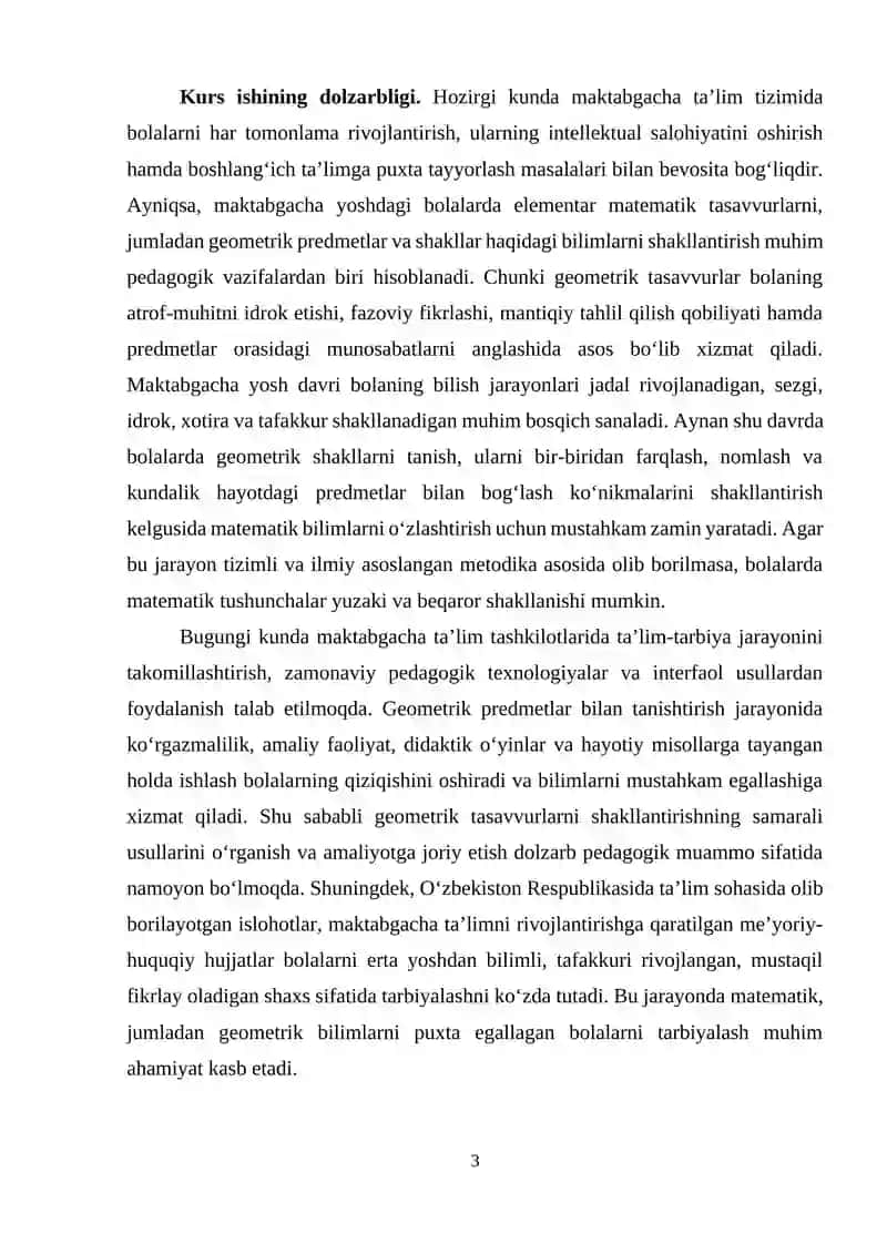 Bolalarni geometrik predmetlar bilan tanishtirish usullari 3