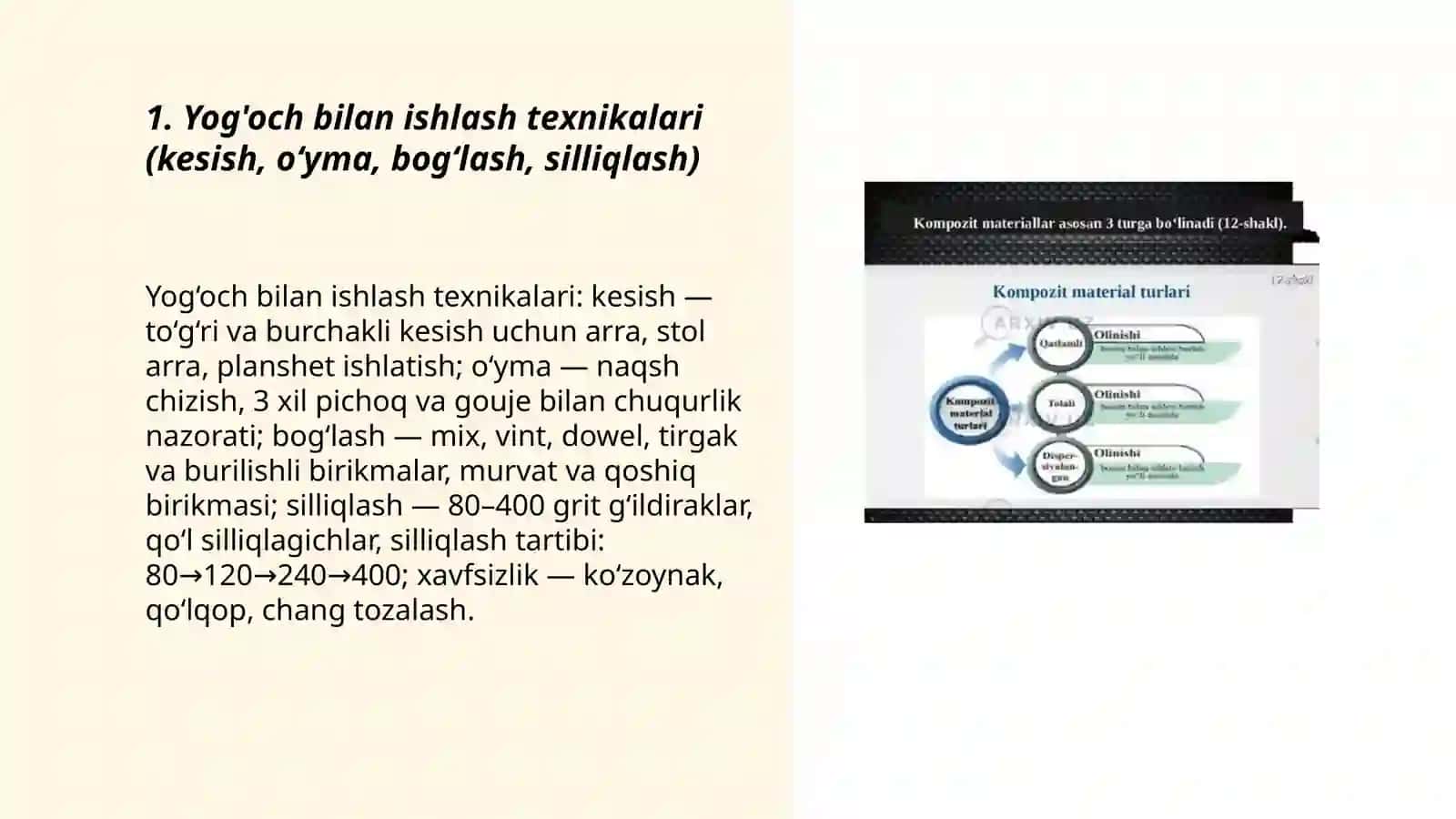 Tabiiy buyumlar bilan ishlash usullari 3