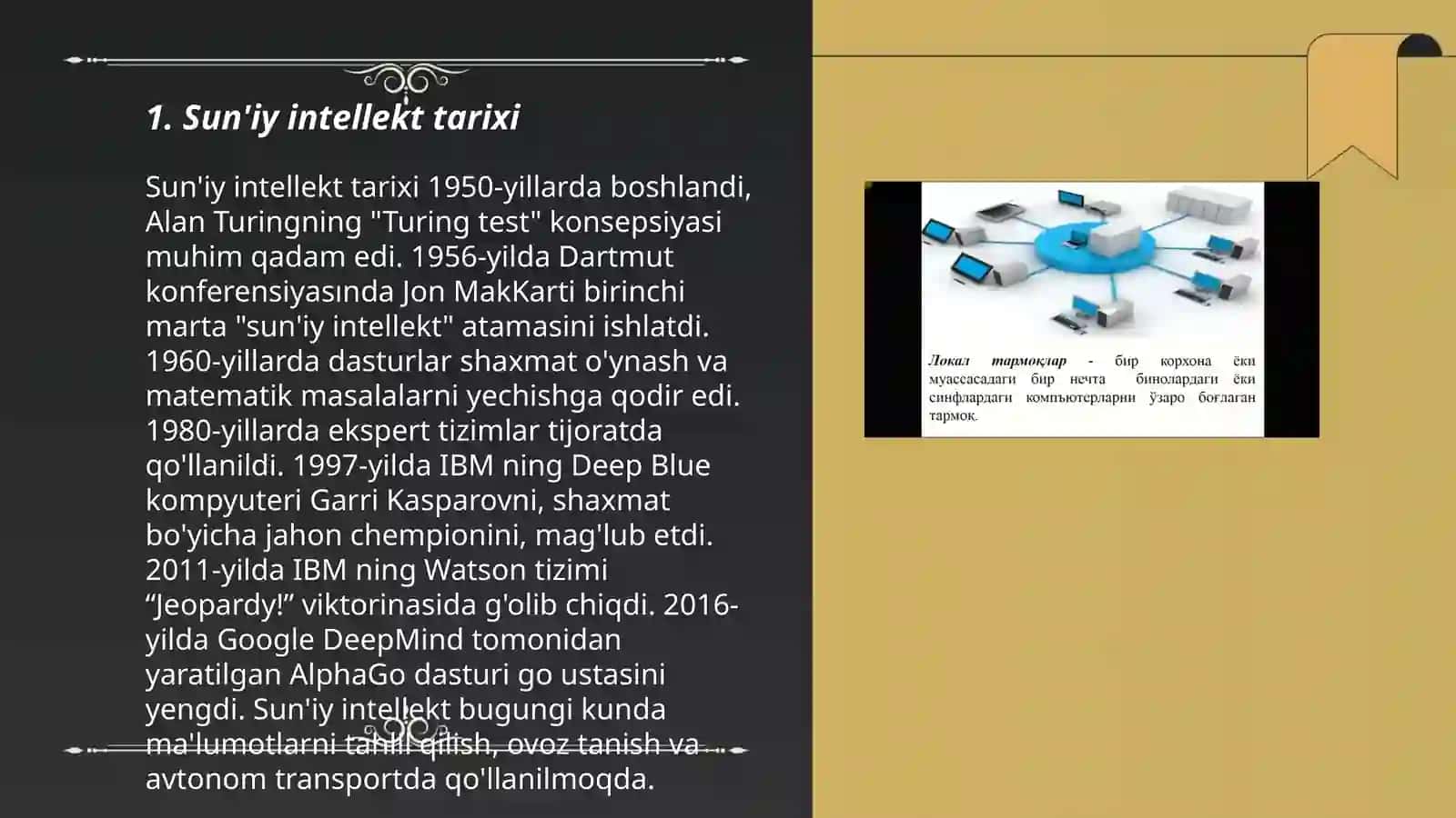 Suniiy intelekt turlari va tarmoqlari 3