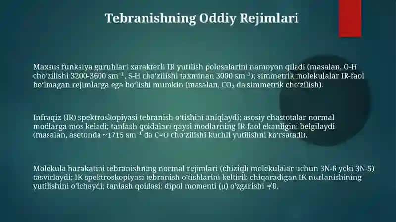 Infraqizil-spektroskopiya. Tanlashning asosiy qoidalari 3