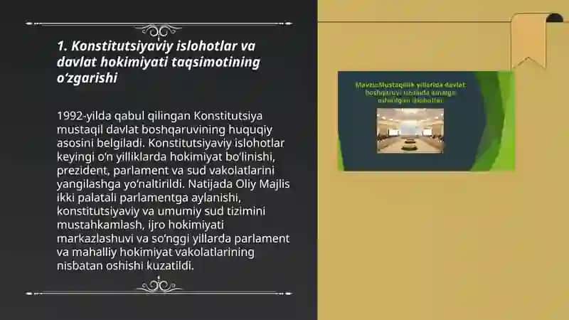 Islohotlar va davlat boshqaruvi tizimi 3