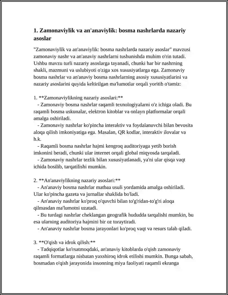 ZAMONAVIYLIK ANANAVIYLIK ILK BOSMA NASHIRLAR 3