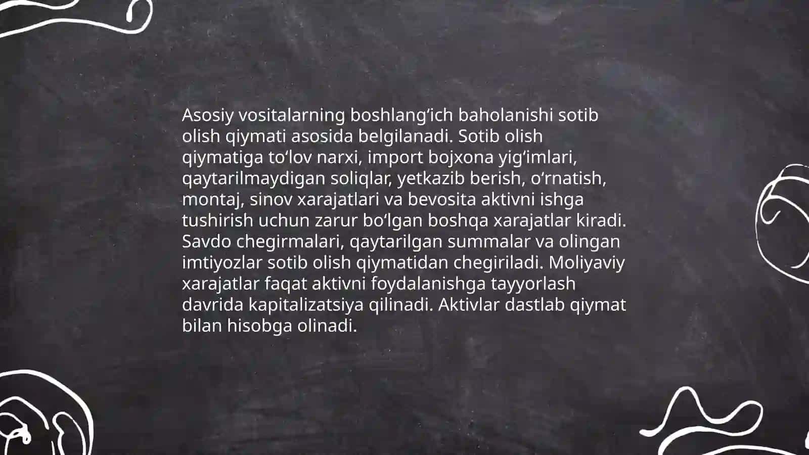 Asosiy vositalarning baholanishi va ularning hisobga olish vazifalari 3