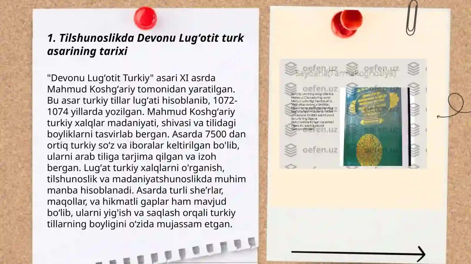 Devonu Lugʻotit turk asarining tilshunoslikdagi oʻrni 3