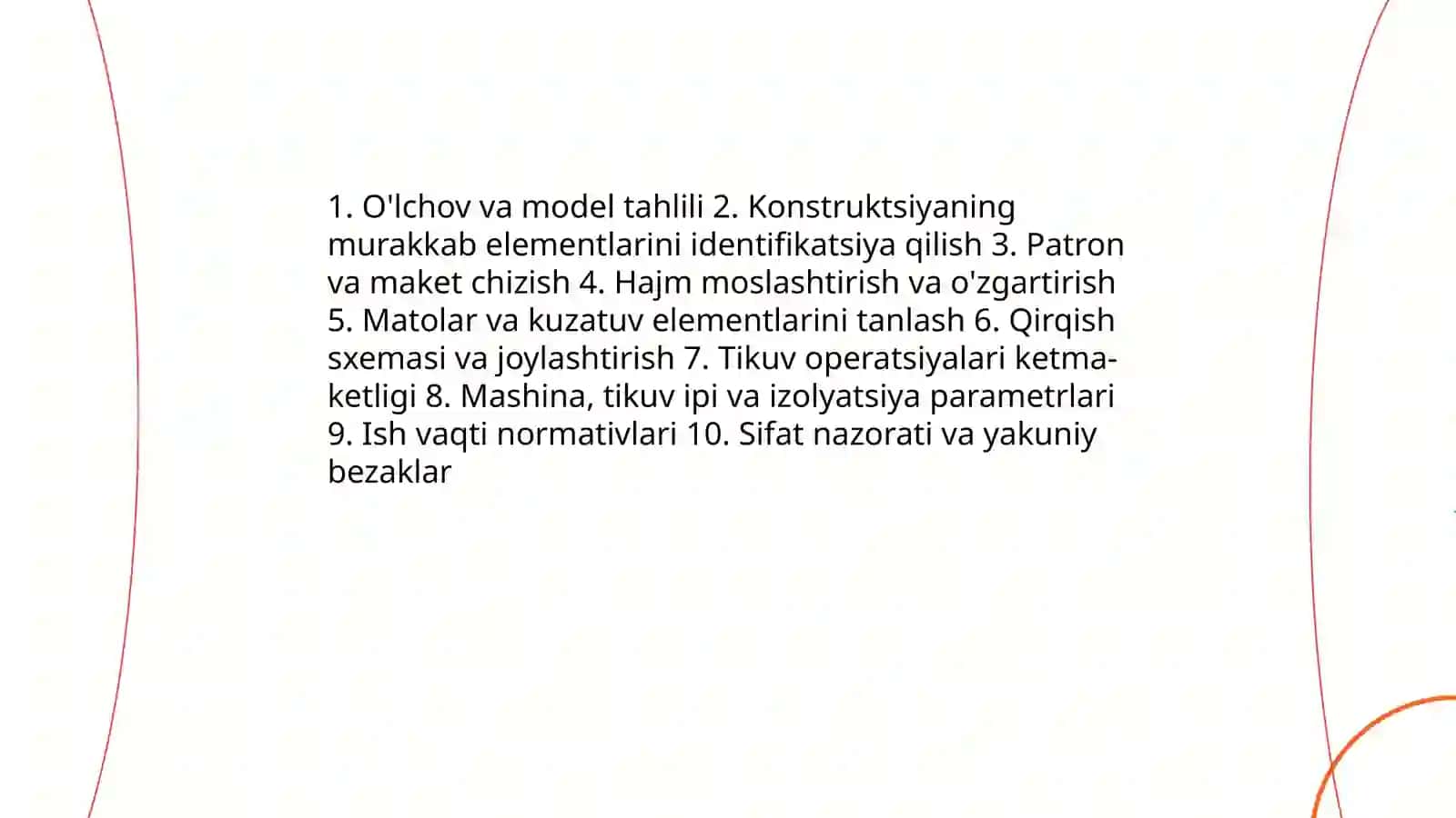 Ayollar murakkab usuldadi milliy ko'ylagi uchun texnologik xarita tuzish 3