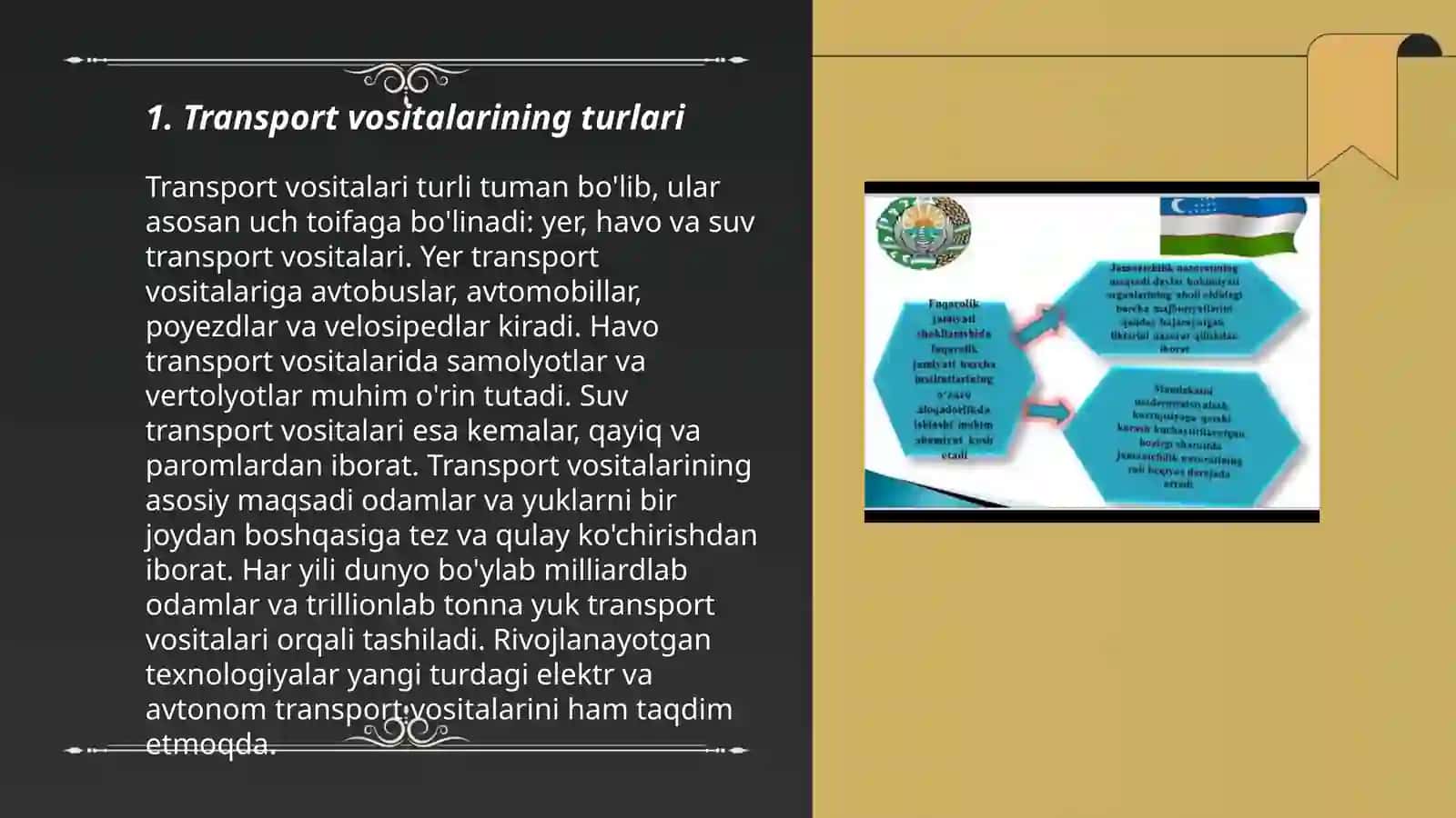 Transport uzellari faoliyatining asosiy xususiyatlari 3