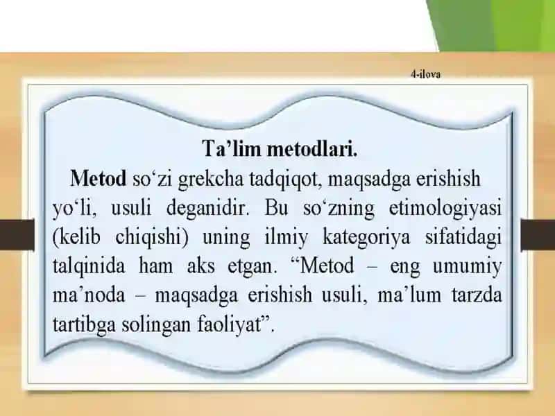 O'qitishi usullari va metodlari 3