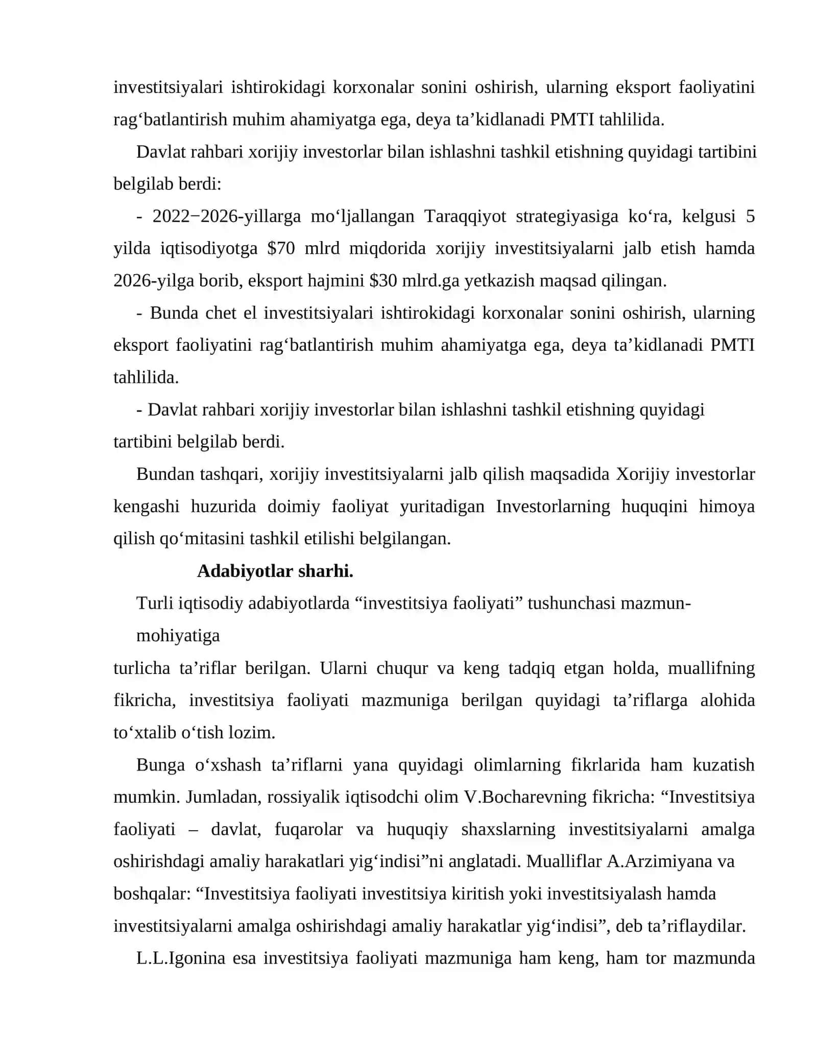 INVESTITSIYA LOYIHALARINING TAHLIL QILISH MEZONLARI 3