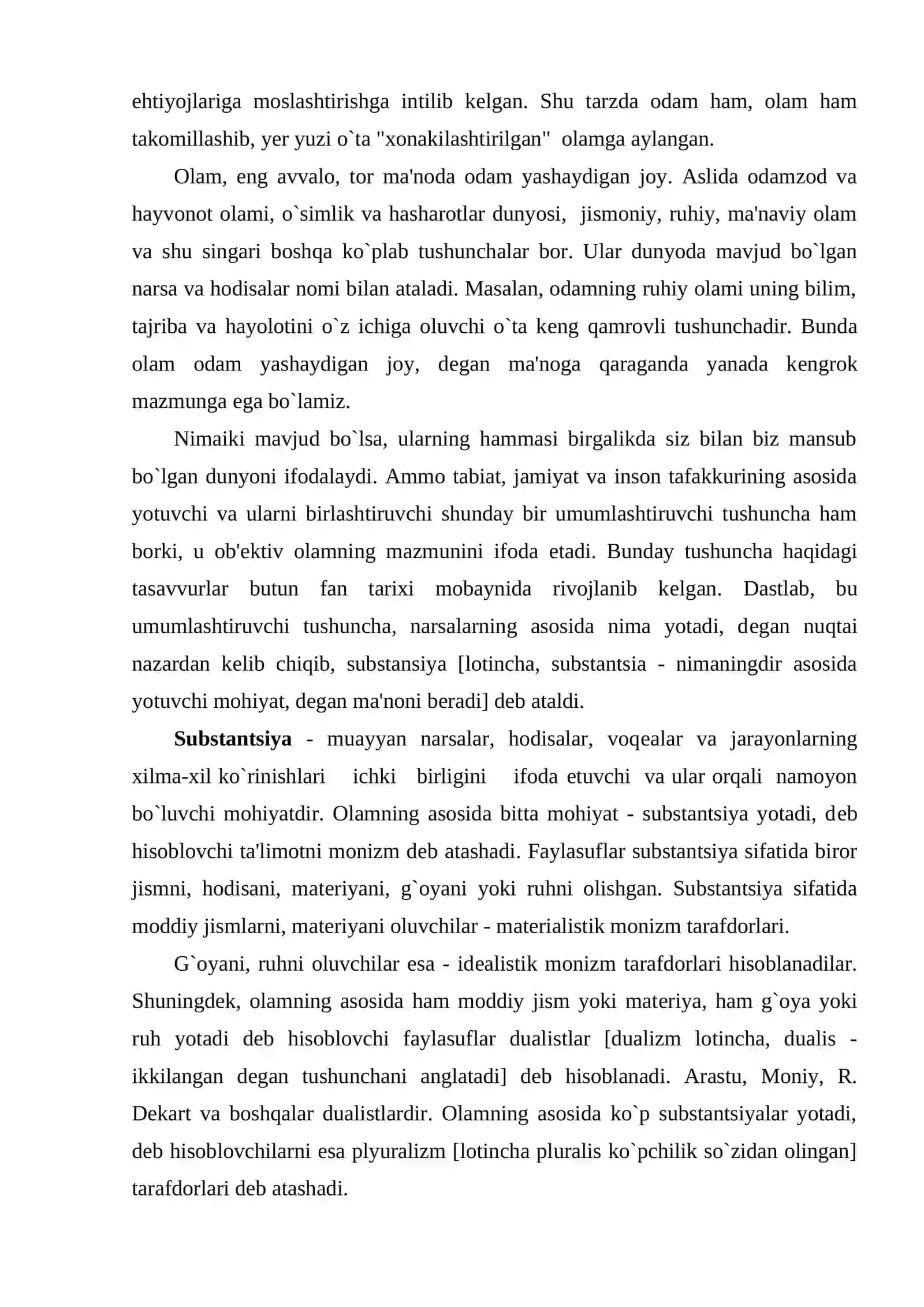 OLAMNING PAYDO BO’LISHI VA EVOLYUTSIYA TO’G’RISIDA TABIIY-ILMIY BILIMLAR 3