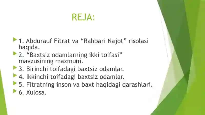 Abdurauf Fitratning “Rahbari najot” risolasidagi “Baxtsiz odamlarning ikki toifasi”ga oid qarashlari 3