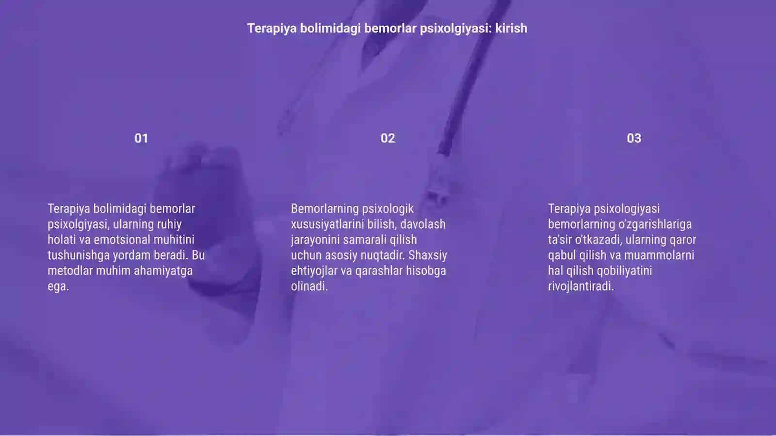 Terapiya bolimidagi bemorlar psixolgiyasi 3