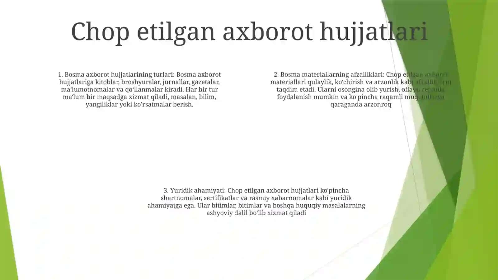 Axborot hujjatlari 3