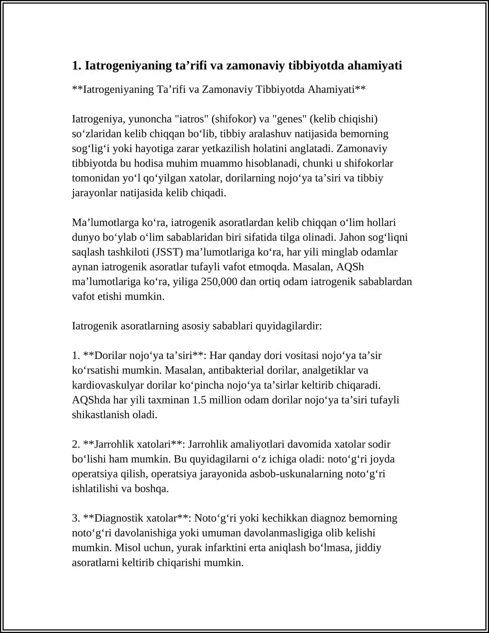 XOZIRGI ZAMON TIBBIYOTIDA YATROGENIYA MUOMMOLARI 3