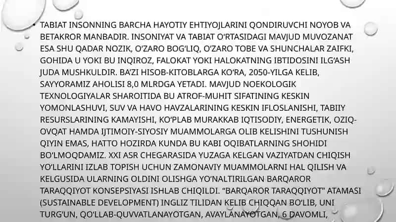 Iqlim o’zgarishi va ekologik masalalar 3
