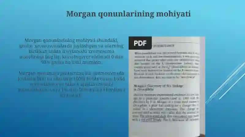 Morgan qonunlari va jinsiy genetika asoslari 3