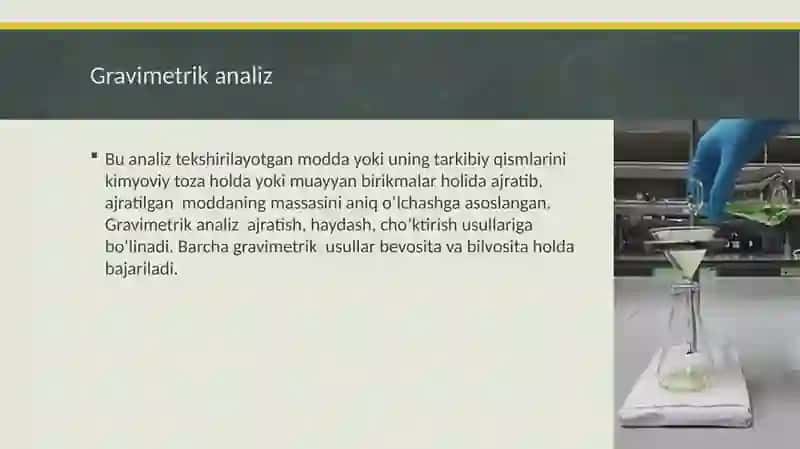 Gravimetrik analiz 3