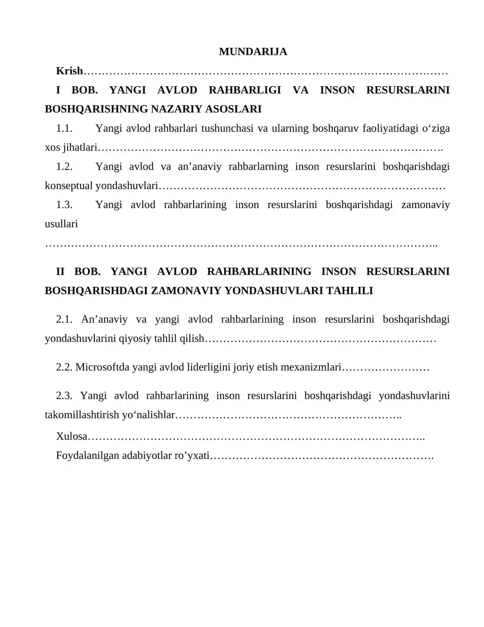 Yangi avlod rahbarlarining inson resurslarini boshqarishdagi yondashuvlarini tahlil qilish 3