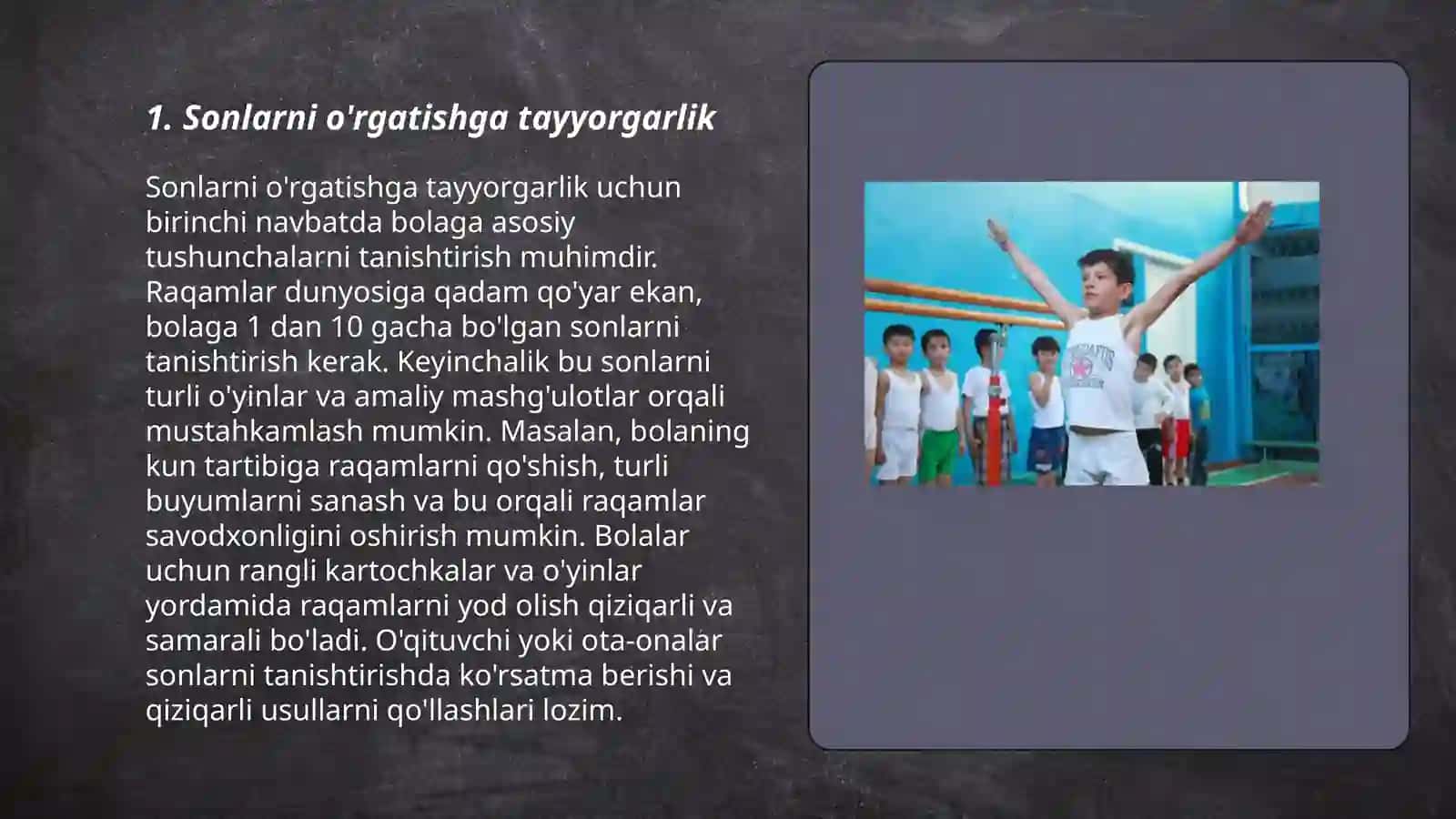 Maktabgacha ta'lim yoshidagi 1 dan 20 gacha bo'lgan sonlarning o'qilishi va yozilishini o'rgatish metodikasi 3