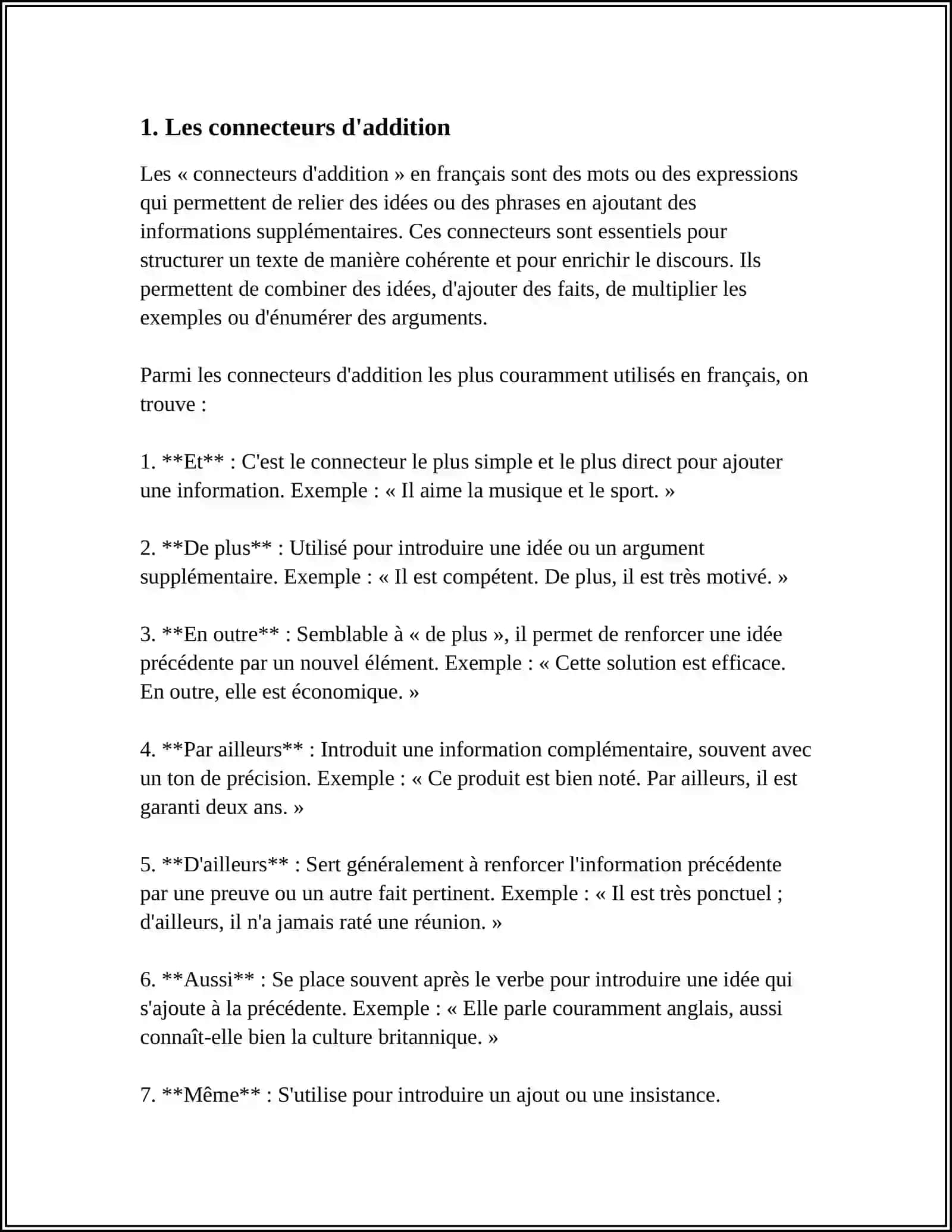 LES CONNECTEURS LOGIQUES 3