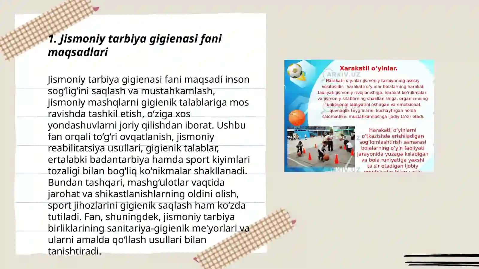 Jismoniy tarbiya gigienasi fanining maqsadi hamda vazifalari 3