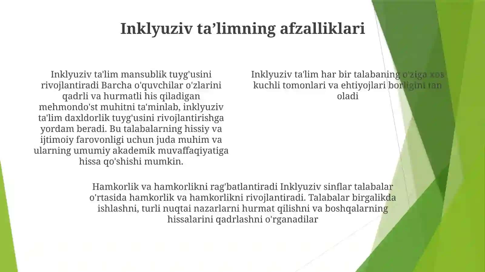 Inklyuziv TaʼLimningMaqsadiVa 3