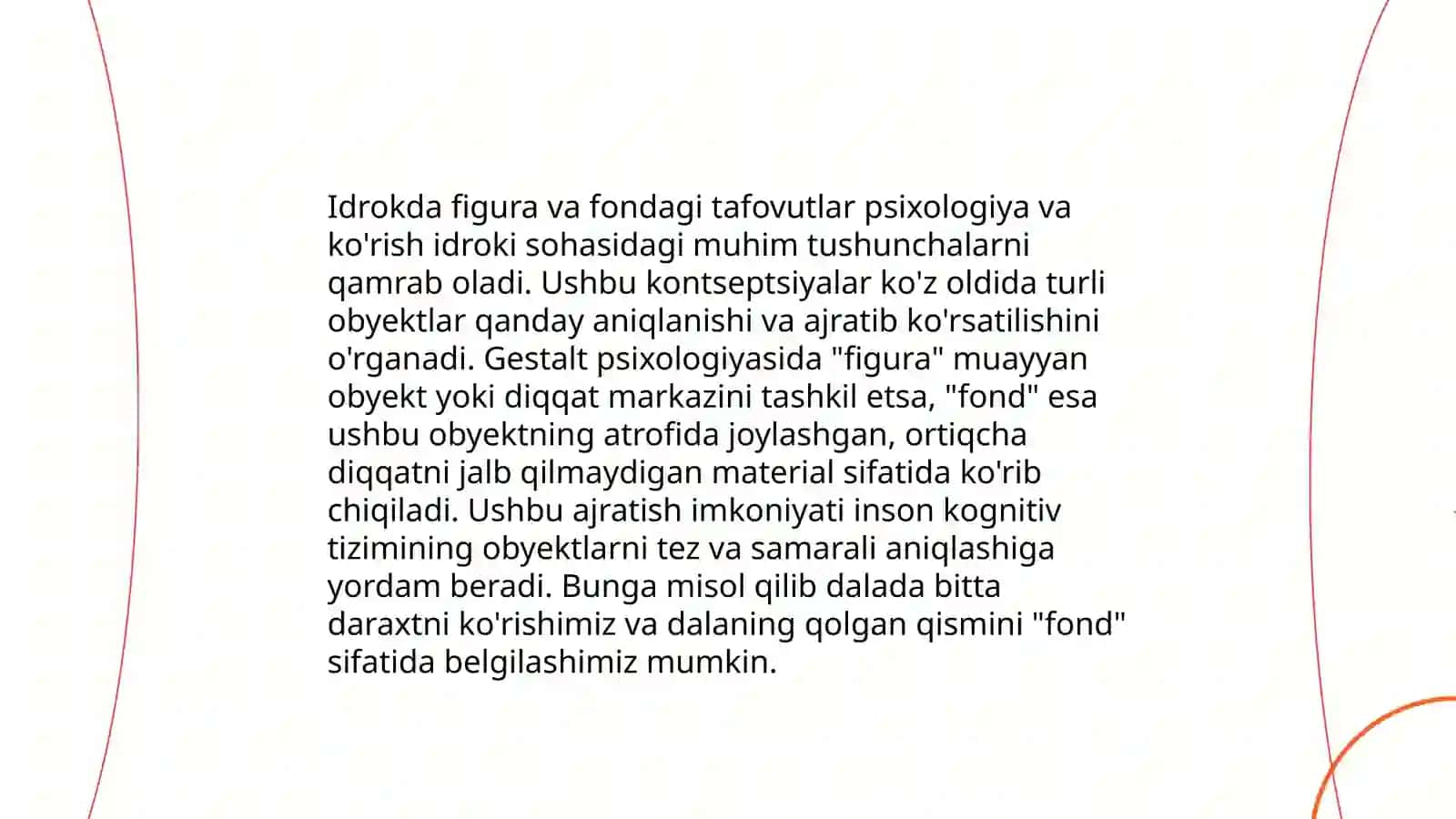 Idrok etishda figura va fon. Konvergensiya va divergensiya 3