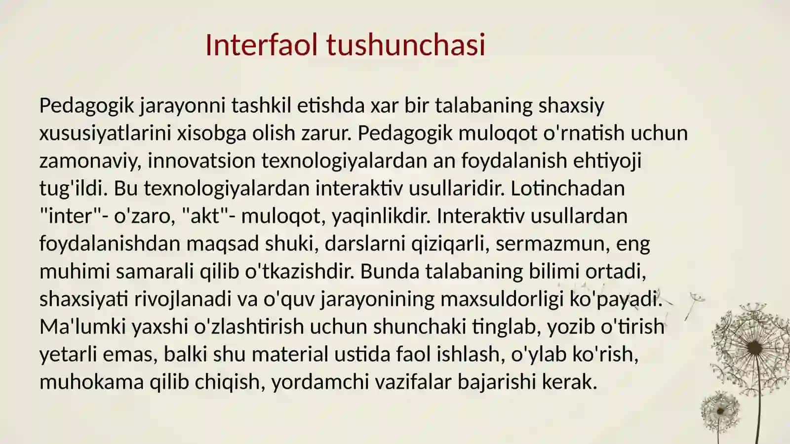 Adabiyot oʻqitishda interfaol usullardan foydalanish. 3