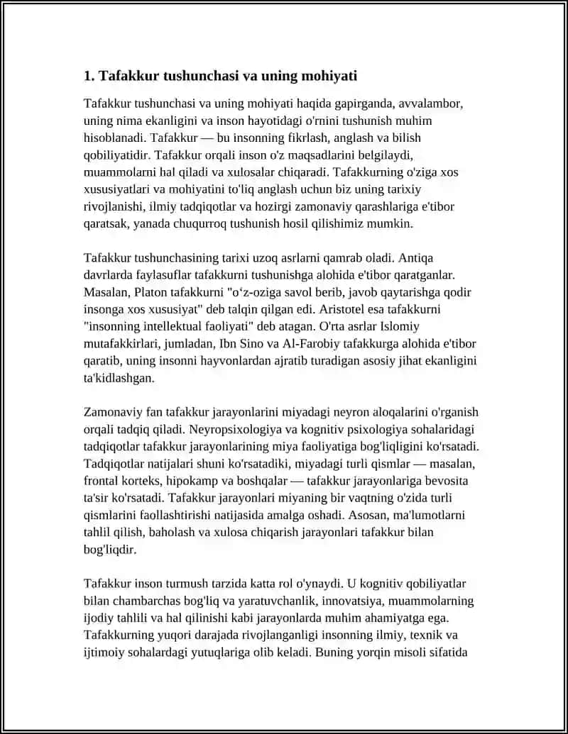 TAFAKKUR SHAKLLARI: TUSHUNCHA, HUKM, XULOSA 3