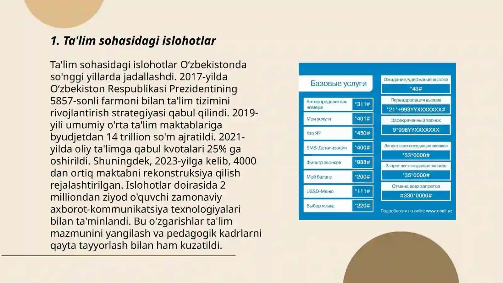 Òzbekistonda ijtimoiy sohadagi islohotlar 3