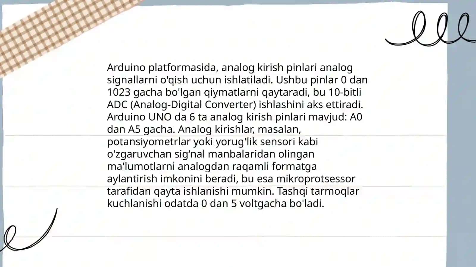 Arduino va analogli kirish 3