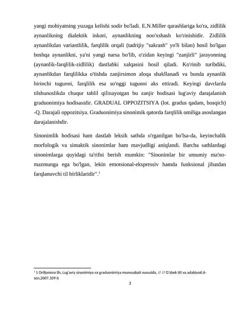 O‘zbek tilshunosligida sinonimiya hodisasining o'rganilishi 3