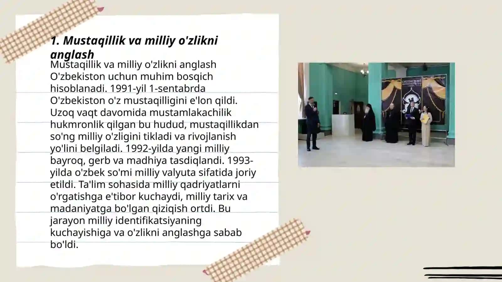 Mustaqillik davrida milliy urf-odatlar,qadriyatlar va an'analarning qayta tiklanishi 3