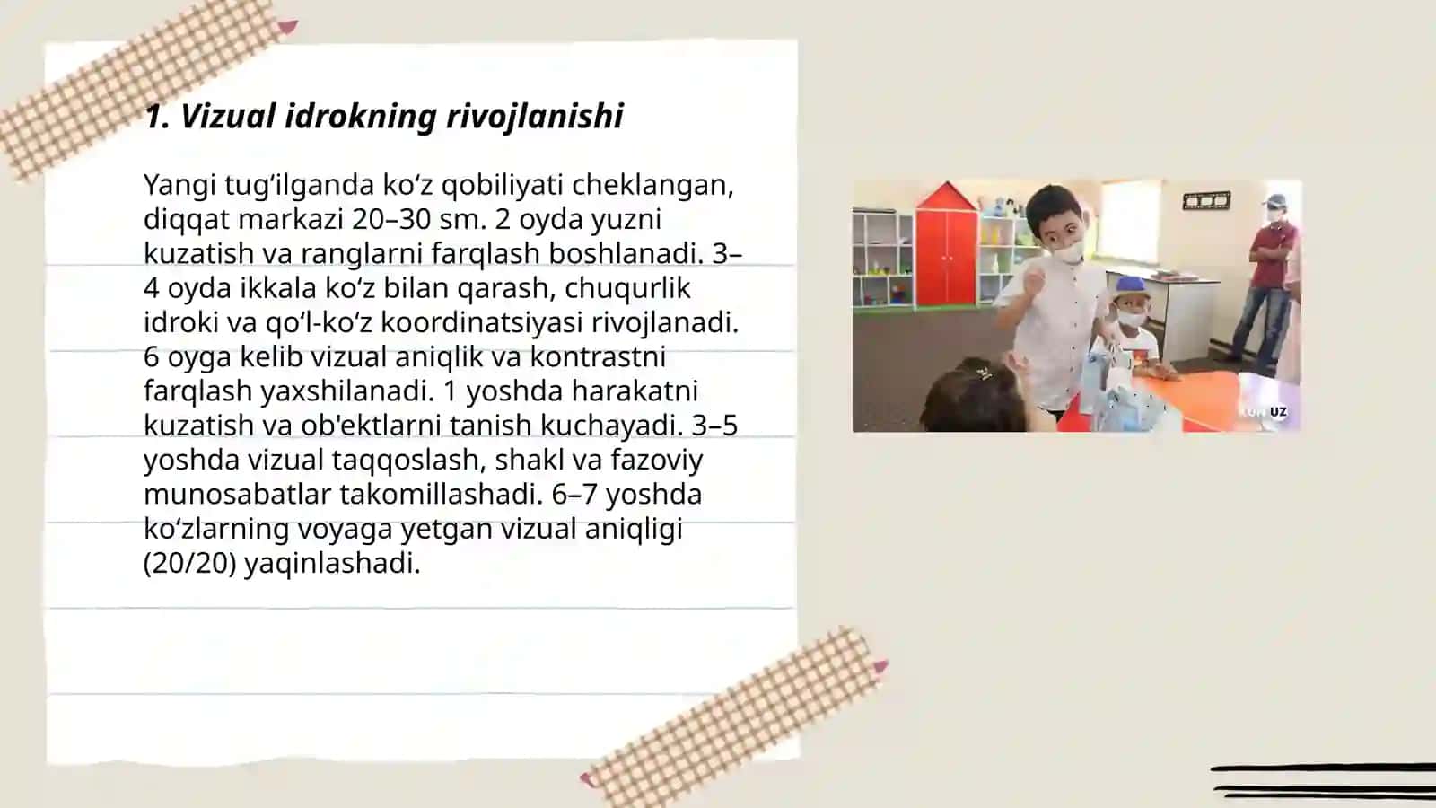 Bolalarda idrok va xotiraning rivojlanishi 3