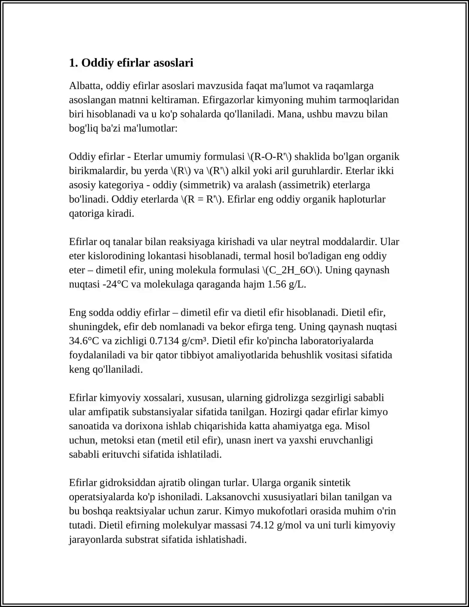 ODDIY VA MURAKKAB EFIRLAR 3