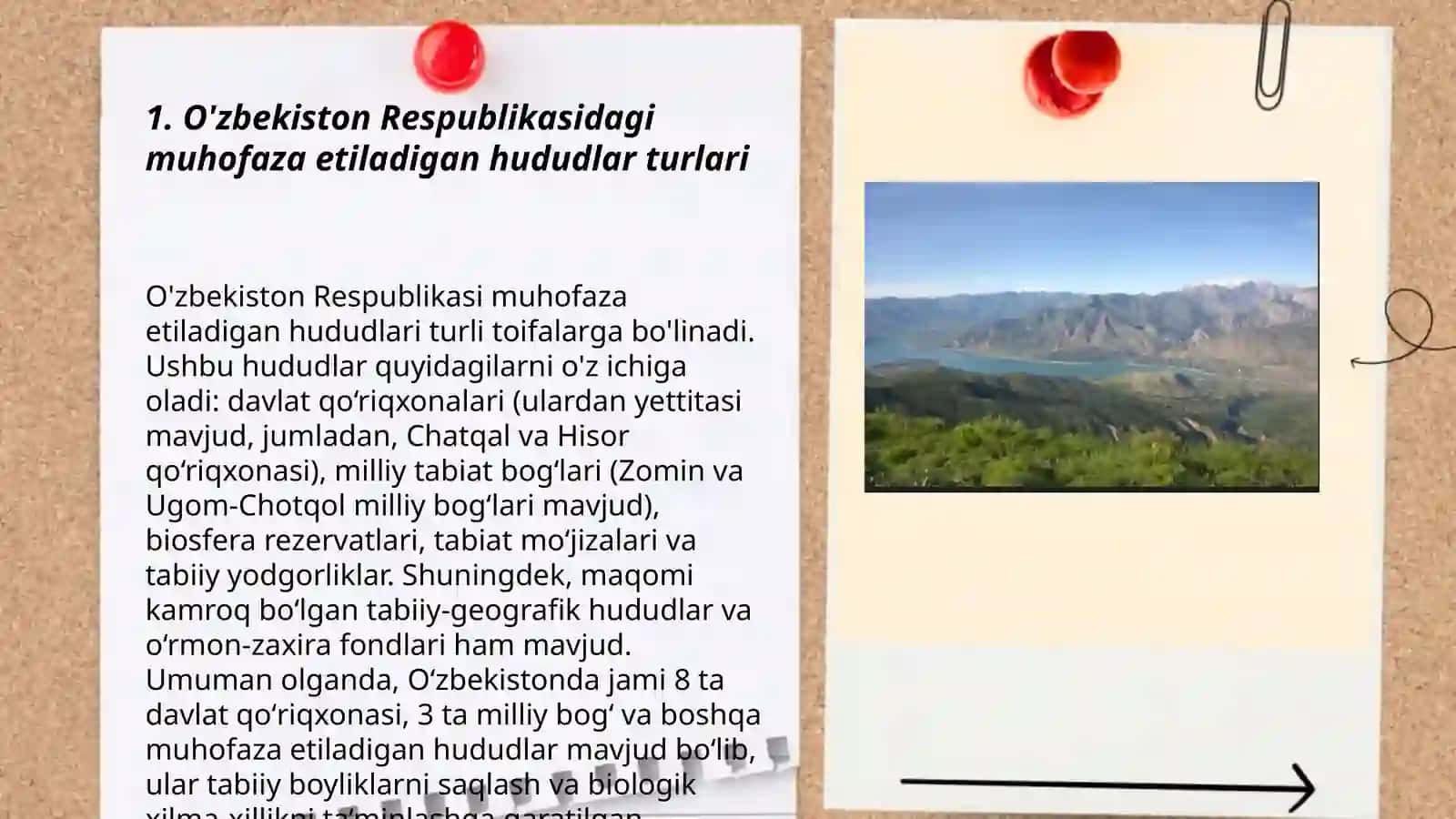 O'zbekiston Respublikasidagi davlat qoriqxonalari muhofaza etiladigan hududlar madaniy yodgorliklarning hozirgi holati 3