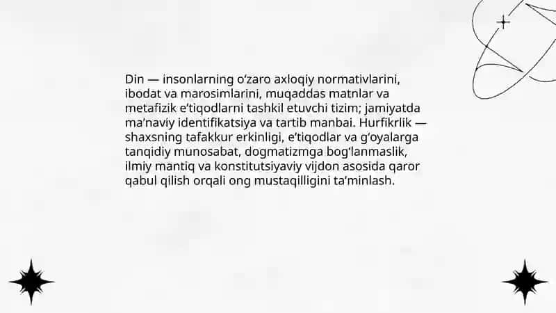 Din va hurfikrlik 3