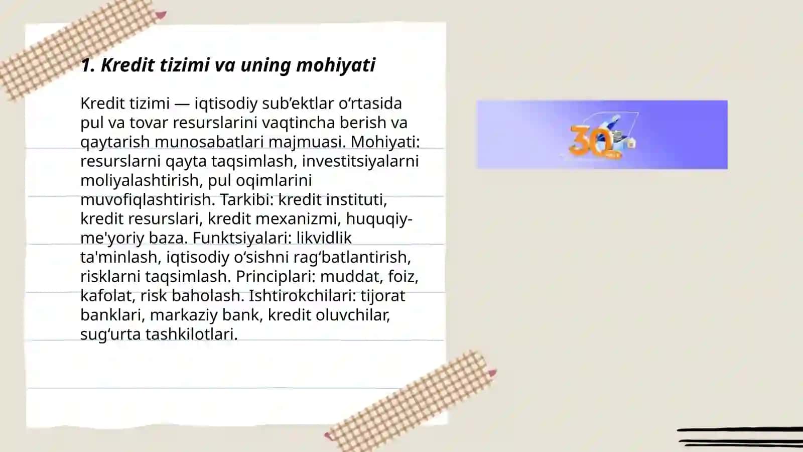 Kredit tizimi va banklar 3