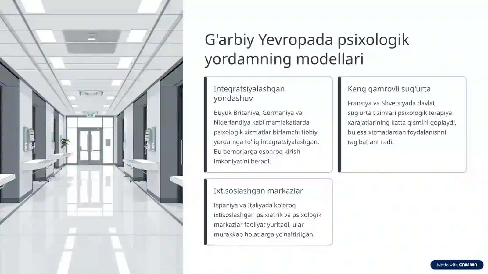 Evropa davlatlarining sog'liqni saqlash tizimida psixologik xizmatning o'ziga xosligi 3