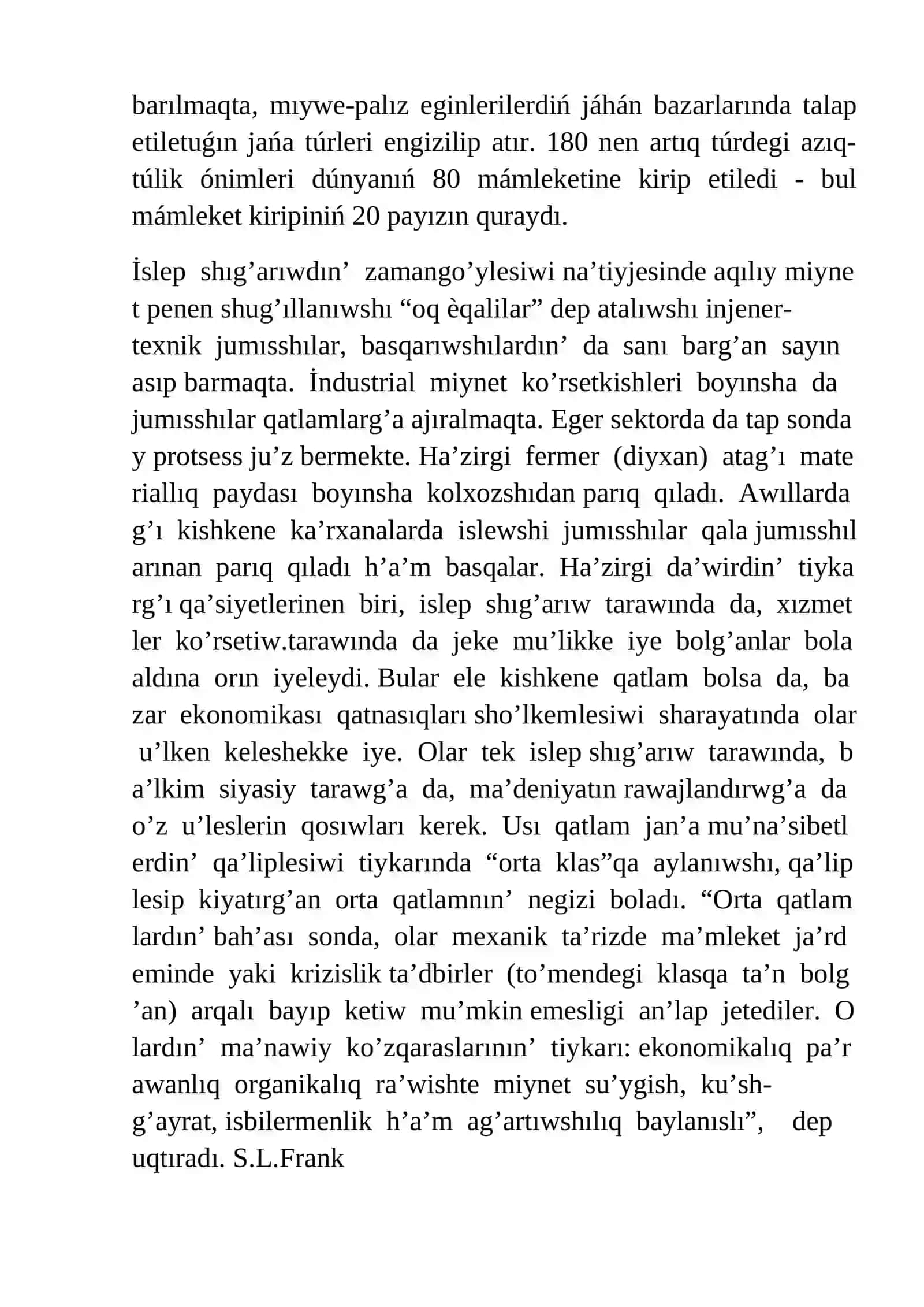 O’zbekstandag’a socialliq tarawlarda a’melge asirilip atirg’an reformalar 3