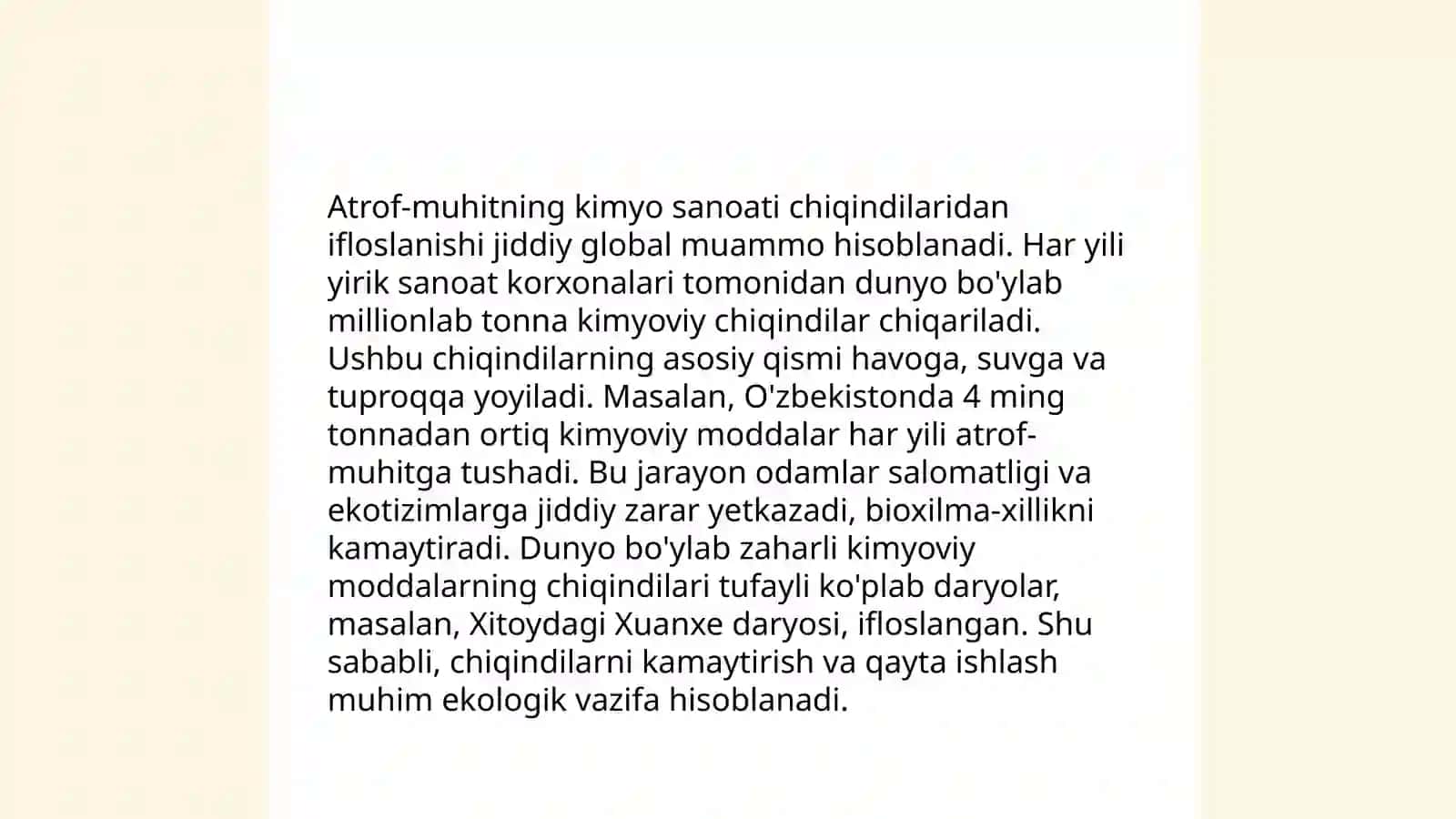 Kimyo Sanoati Chiqindilari 3