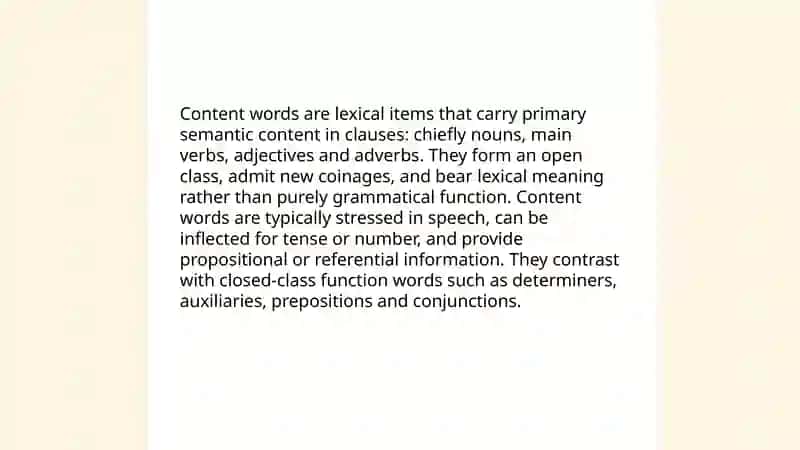 Content word and function word 3