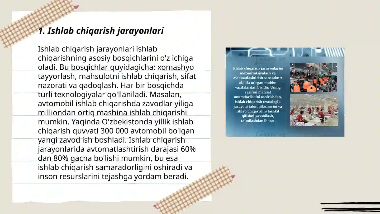 Ishlab chiqarish va uning foydasi 3