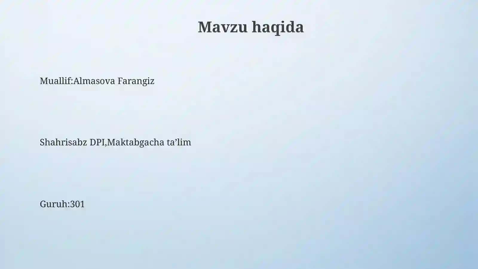 MTTda o’yin faoliyati, o’yinning bola faoliyati sifatidagi mohiyati va o’ziga xosligi 3
