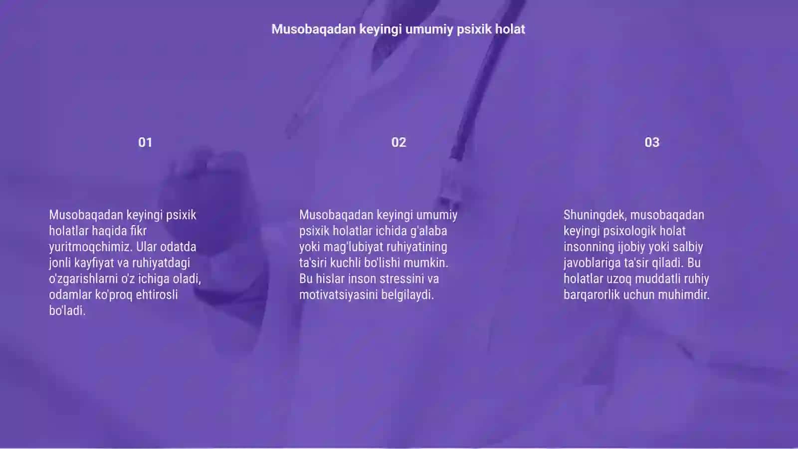 Musobaqadan keyingi psixik hollatlar 3
