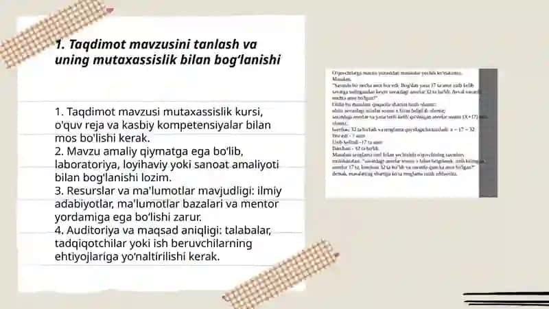 Mutaxassislikka oid mavzu boyicha taqdimot tayyorlash 3