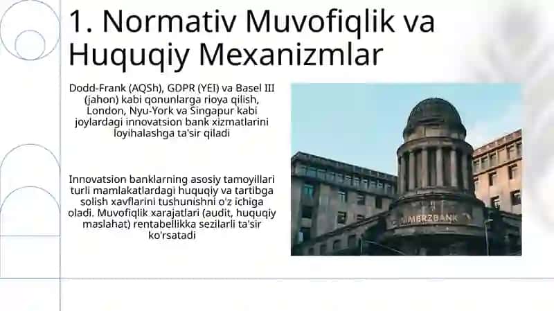 Innovatsion bank servisini tashkil etish asoslari 3