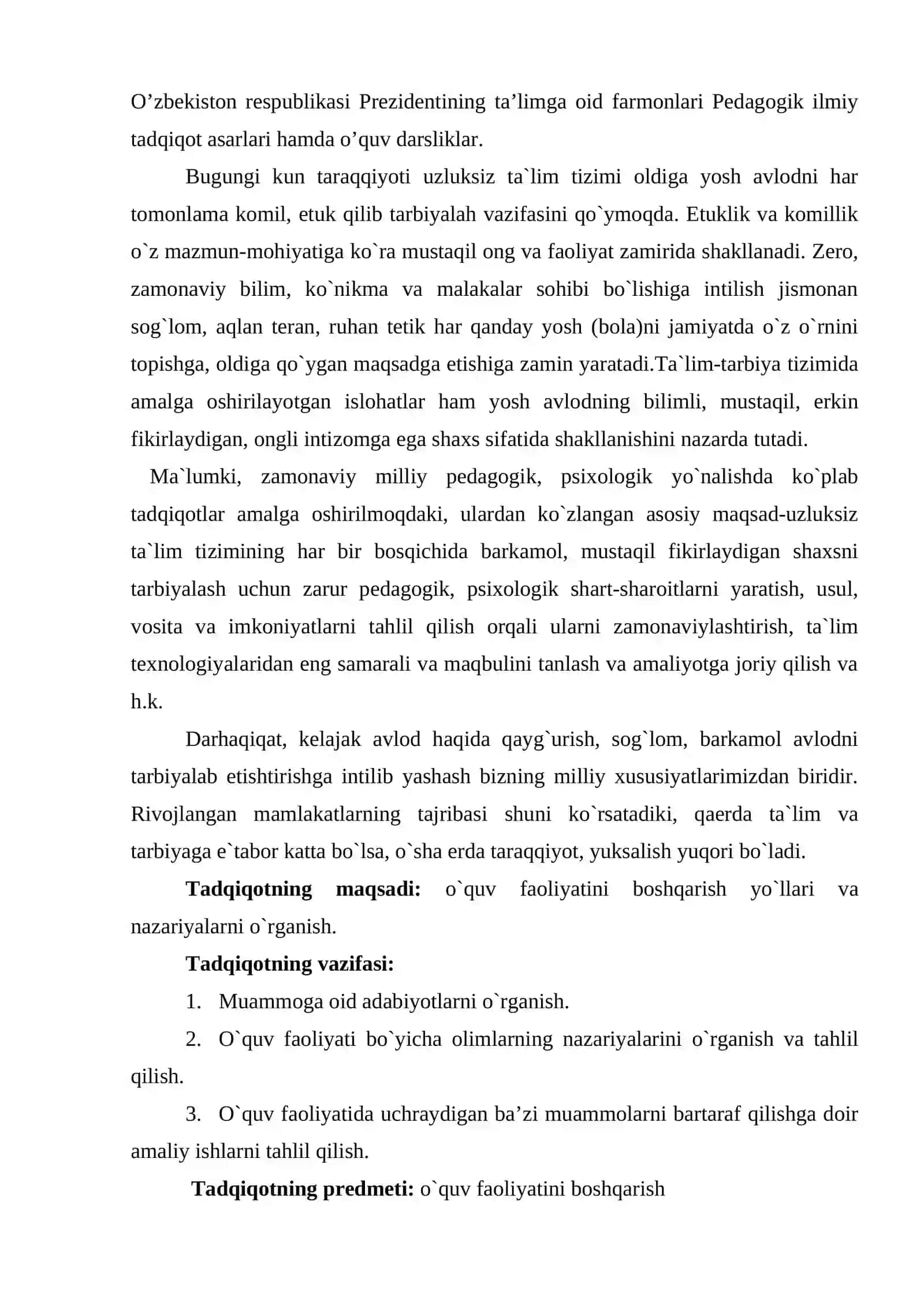 O`QISH VA AQLIY FAOLIYATNING BIRLIGI 3