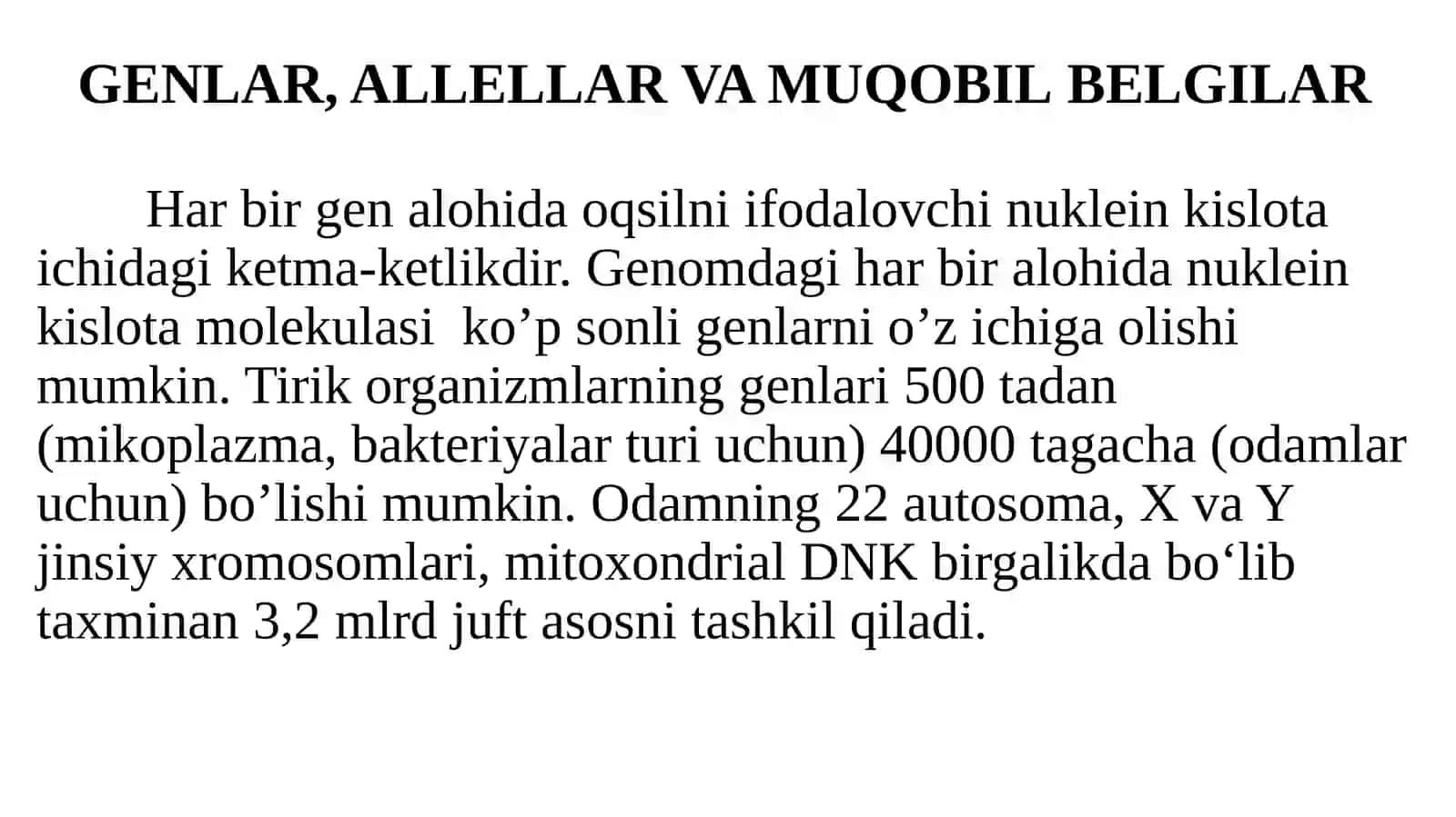 GEN VA GEN KONSEPSIYASI HAQIDA TUSHUNCHA 3